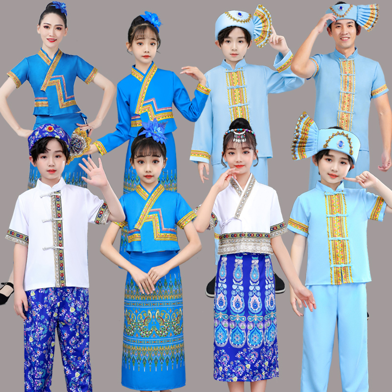 傣族服装儿童男女云南西双版纳泼水节演出服新款少数民族表演服饰
