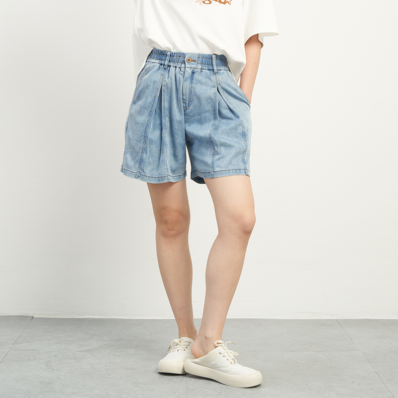 UGIZ2024年夏季新品商场同款韩版休闲牛仔薄款短裤女UBQH312