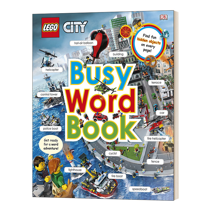 英文原版 精装 LEGO CITY Busy Word Book 乐高城市 精装 英文版 进口英语原版书籍儿童外文书