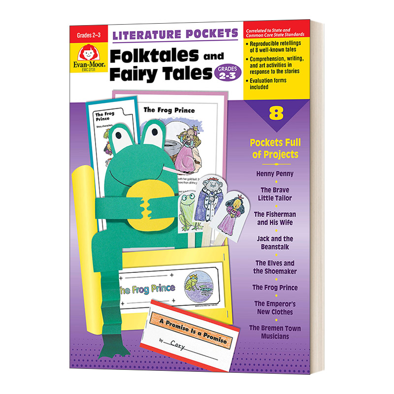 英文原版 Literature Pockets Folktales Fairy Tales Grade 2-3 口袋文学系列 民间故事和童话 二年级至三年级 英文版 进口英语书