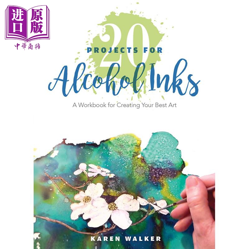 现货 20 Projects for Alcohol Inks: A Workbook for Creating Your Best Art 进口艺术 20 个酒精墨水项目【中商原版】