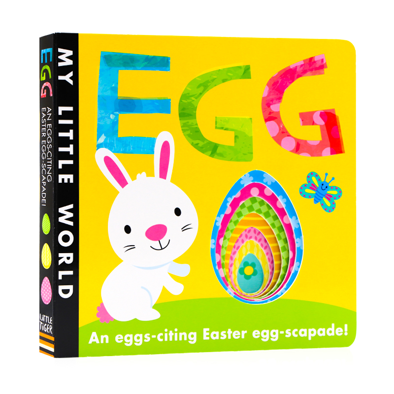 复活节彩蛋洞洞书 Egg 英文原版My Little World系列An egg-citing Easter eggs-capade 复活节礼物 纸板玩具书 亲子互动