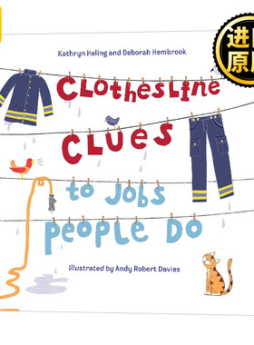 晾衣绳的线索 英文原版 Clothesline Clues to Jobs People Do 晾衣绳 工作 Kathryn Heling 全英文版进口英语书籍