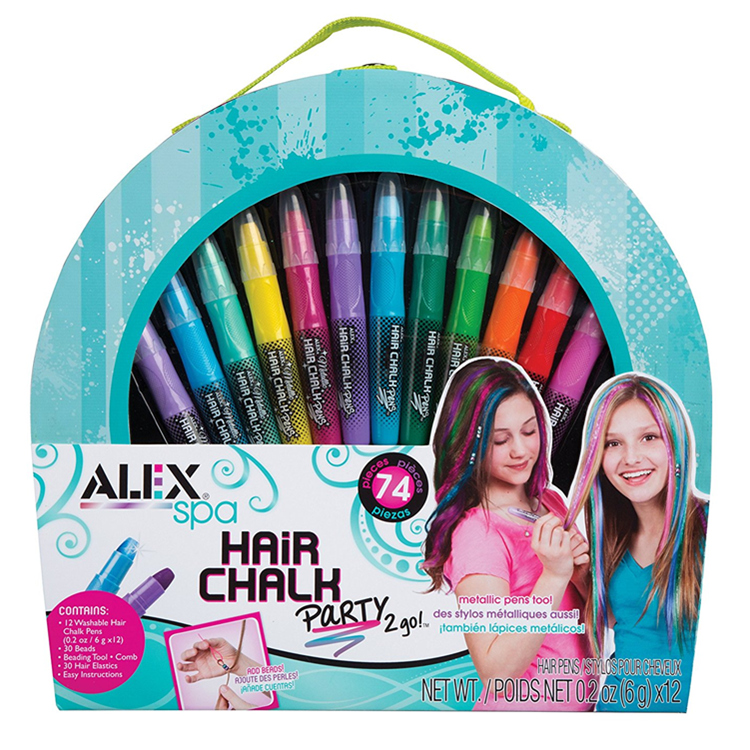 现货ALEX Toys儿童活动一次性染发棒纹身笔染挑蜡笔粉笔套装水洗