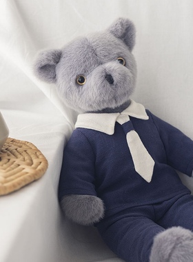 Dabron正版 穿衣绅士熊玩偶 情侣公仔 礼物布娃娃毛绒玩具防貂毛