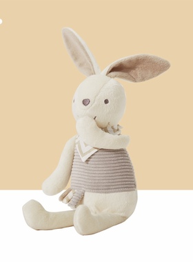 Softlife可爱兔子婴儿安抚玩偶新生宝宝小兔兔公仔毛绒玩具可入口
