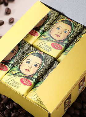 俄罗斯迷你巧克力42块一盒进口大头娃娃牛奶榛仁75%零食630克包邮