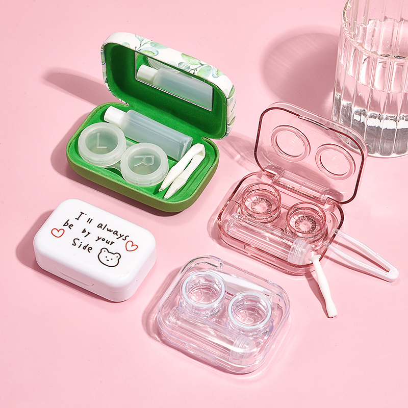 隐形眼镜盒便携简约可爱ins少女心伴侣收纳盒高级感护理美瞳盒子