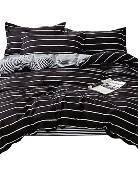 网红春秋床上用品被子全套装三四六件套被芯枕头床垫双人单人学生