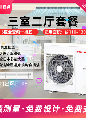 TOSHIBA/东芝家用中央空调日本进口六匹套装变频空调多联机