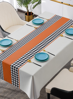 轻奢高级感网红桌布防水防油防烫免洗茶几台布长方形PVC餐桌桌垫