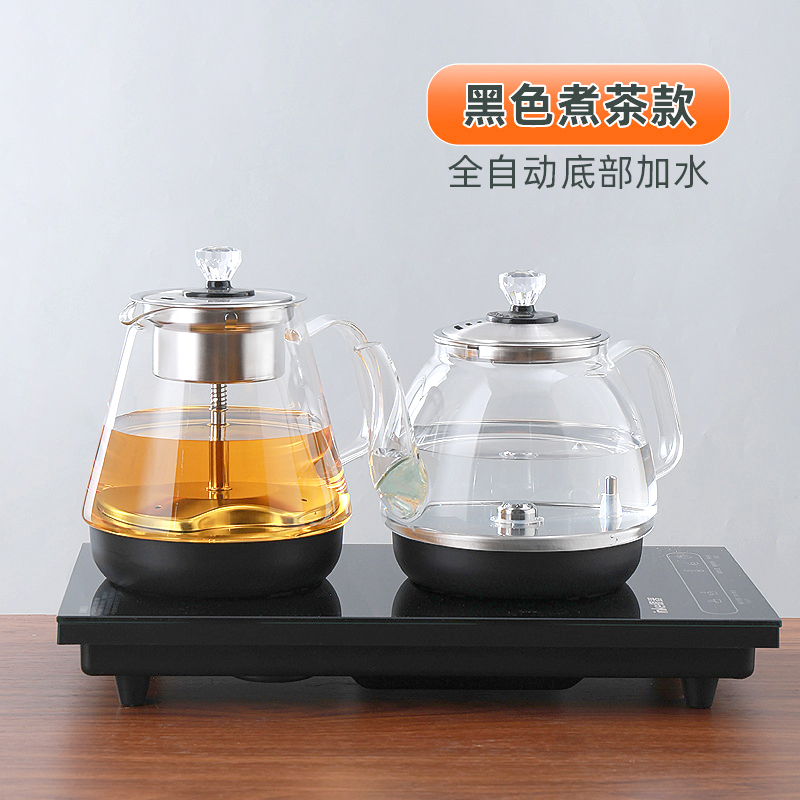 全自动电茶炉台嵌两用茶桌烧水壶智能蒸煮茶304一体玻璃底部上水