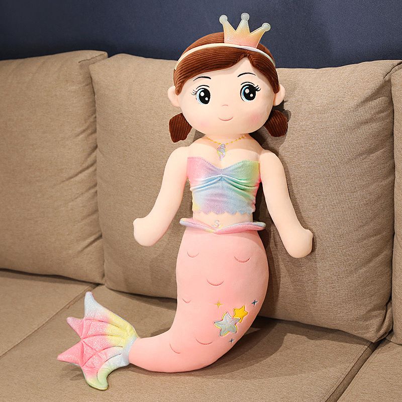 美人鱼毛绒玩具公主布娃娃女孩抱着睡人形抱枕男生款睡觉玩偶公仔