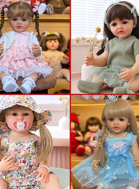 直播仿真娃娃重生女孩玩具儿童生日礼物婴儿软胶洋娃娃可入水礼物