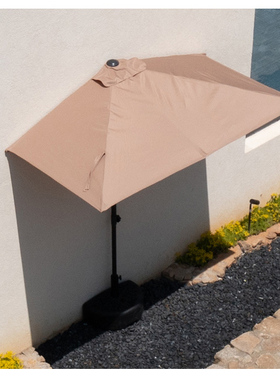 遮阳伞高度可升降调节户外庭院半边伞靠墙花草太阳伞单边伞阳台伞