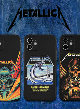 METALLICA摇滚金属乐队华为小米OPPO红米三星vivo一加黑色硅胶手机壳适用14苹果13iPhone12promax11xr15xs78p