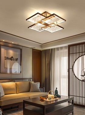 新中式吸顶灯 led客厅灯中国风现代简约圆形餐厅卧室厨房禅意灯具