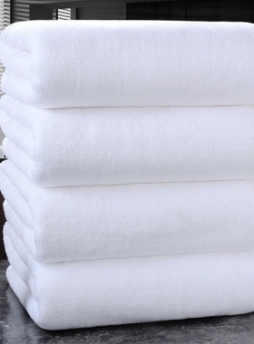 5条纯棉毛巾五星级酒店专用白色毛巾纯棉家用吸水高端美容院宾馆