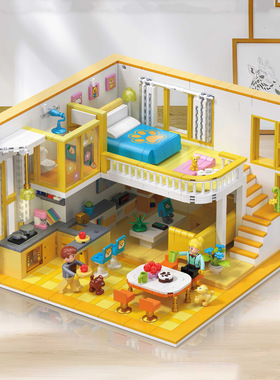 别墅房子拼图积木女孩系列公主城堡儿童益智6拼装8玩具10岁以上12