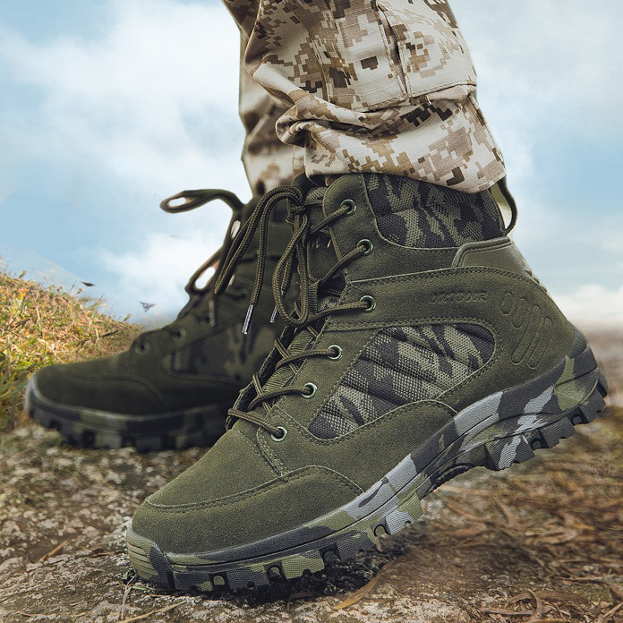 男士特战队训靴子短款涂鸦户外工作山地野战山林狩猎生存专用战靴