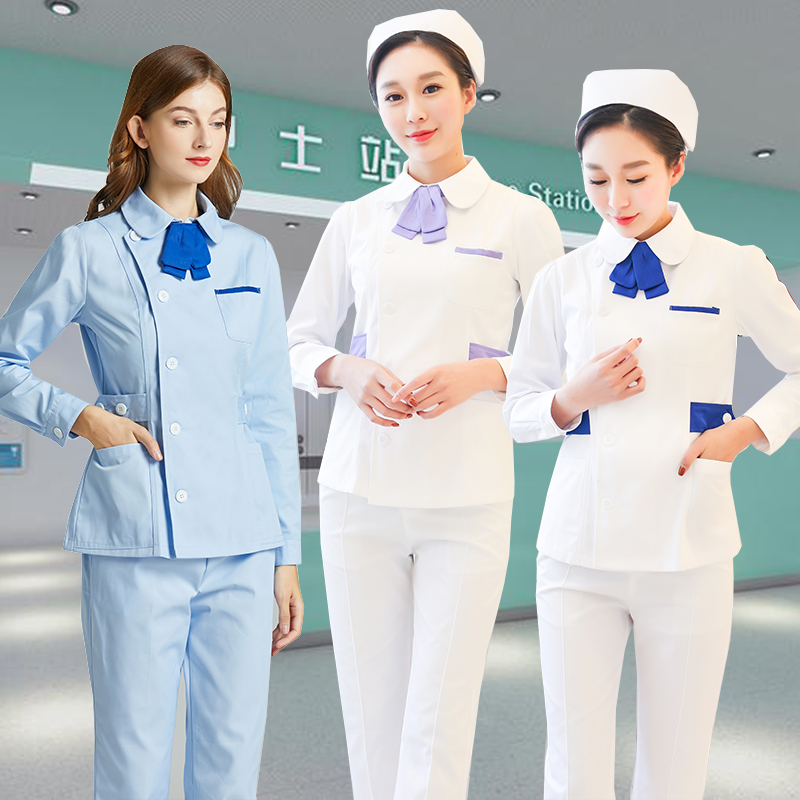护士服分体套装长短袖翻领短款修身整形口腔牙科工作服医生服韩版