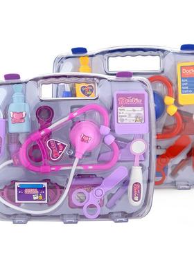 儿童仿真医生玩具套装手提医药箱听诊器女孩扮演过家家跨境玩具