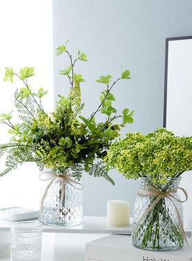 仿真米兰果客厅造景植物客厅餐桌桌面日本吊钟假花绿植摆件设花束