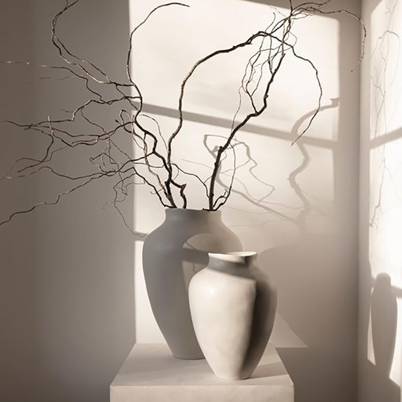 形上法式 陶瓷花瓶日式家居客厅民宿插花水培复古白色花器摆件