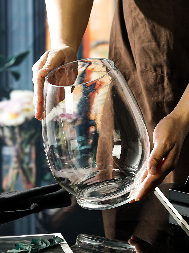 水培绿萝玻璃花瓶 恐龙蛋多肉水养植物透明插花花器客厅装饰摆件