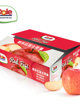 dole都乐红富士苹果2.25kg斤中果盒装新鲜水果