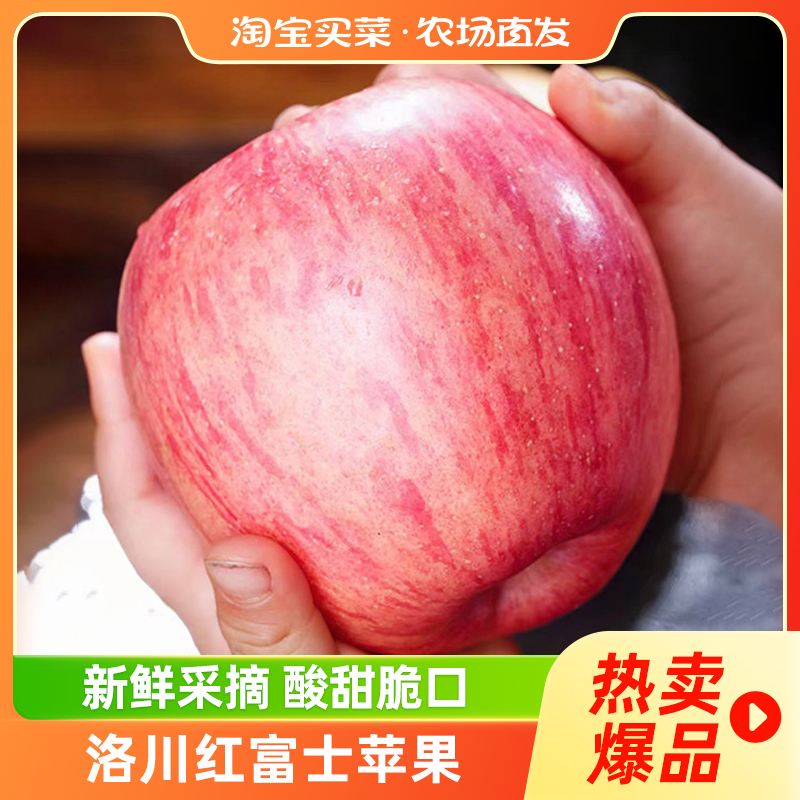 陕西洛川红富士苹果大果新鲜采摘孕妇水果整箱限秒