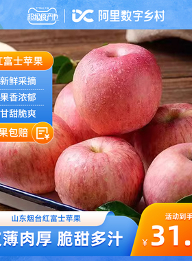 【数乡宝藏】山东烟台红富士苹果4.5斤苹果新鲜水果整箱a