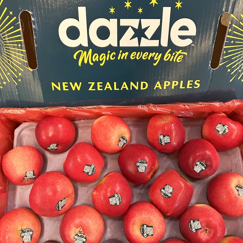 2024新西兰进口Dazzle丹烁苹果6-12颗脆甜多汁当季新鲜红玫瑰包邮