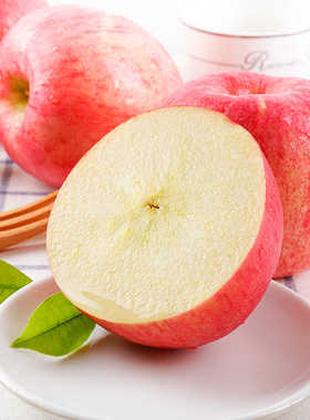陕西洛川苹果新鲜水果红富士脆甜多汁绿色食品整箱顺丰包邮