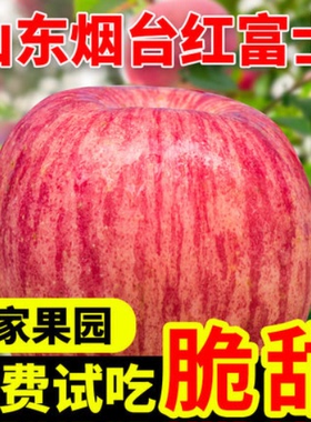 山东烟台红富士苹果新鲜脆甜水果冰糖心平果丑苹果整箱