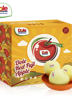 dole都乐山东黄金富士脆甜可口苹果3斤中果礼盒8-9粒新鲜水果