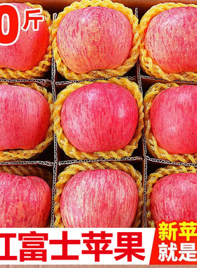 红富士苹果水果精品装脆甜正宗一级山东烟台栖霞新鲜当季整箱包邮