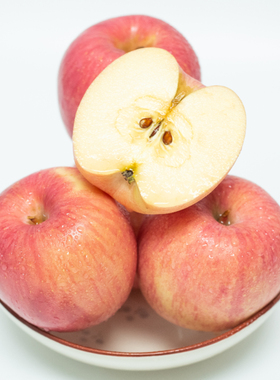 4斤山东烟台蓬莱红富士苹果新鲜苹果水果75#果红富士苹果平苹萍