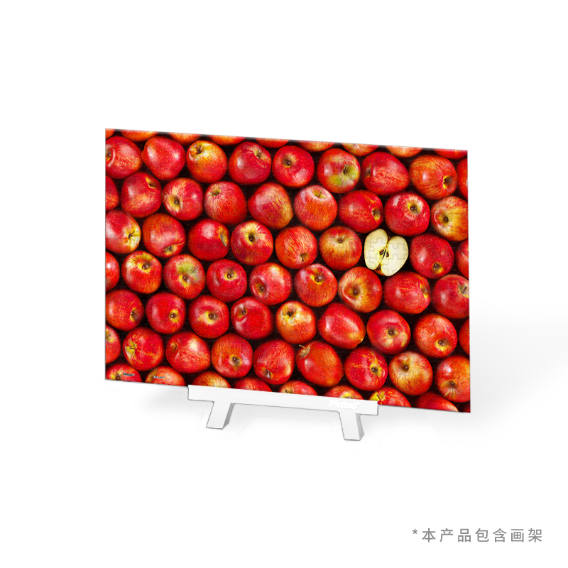 3D-JP桌面摆饰368片迷你平面拼图水果系列苹果（配小画架）P1234