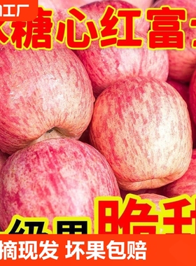 陕西红富士苹果10斤水果新鲜冰糖心丑平果整箱包邮脆甜一级大果