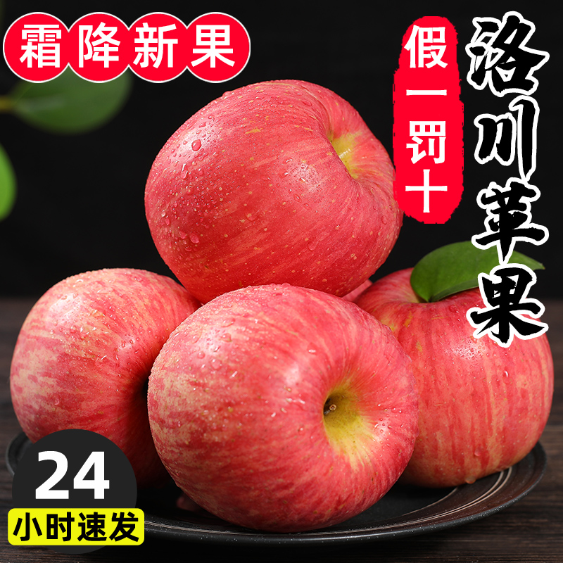 陕西洛川苹果水果新鲜当季整箱红富士冰糖心特级脆甜孕妇10斤包邮