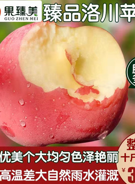 2021新果洛川苹果水果新鲜应当季脆甜陕西红富士糖心整箱10斤包邮