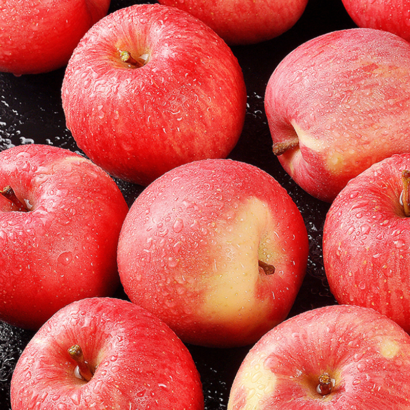 陕西脆甜红富士苹果整箱10斤中果包邮新鲜水果应季苹果同城现摘