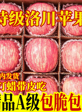 正宗陕西洛川苹果红富士冰糖心水果新鲜当季整箱包邮脆甜一级10斤