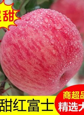 陕西高原红富士脆甜丑苹果3-10斤整箱当季应季新鲜水果批发价包邮