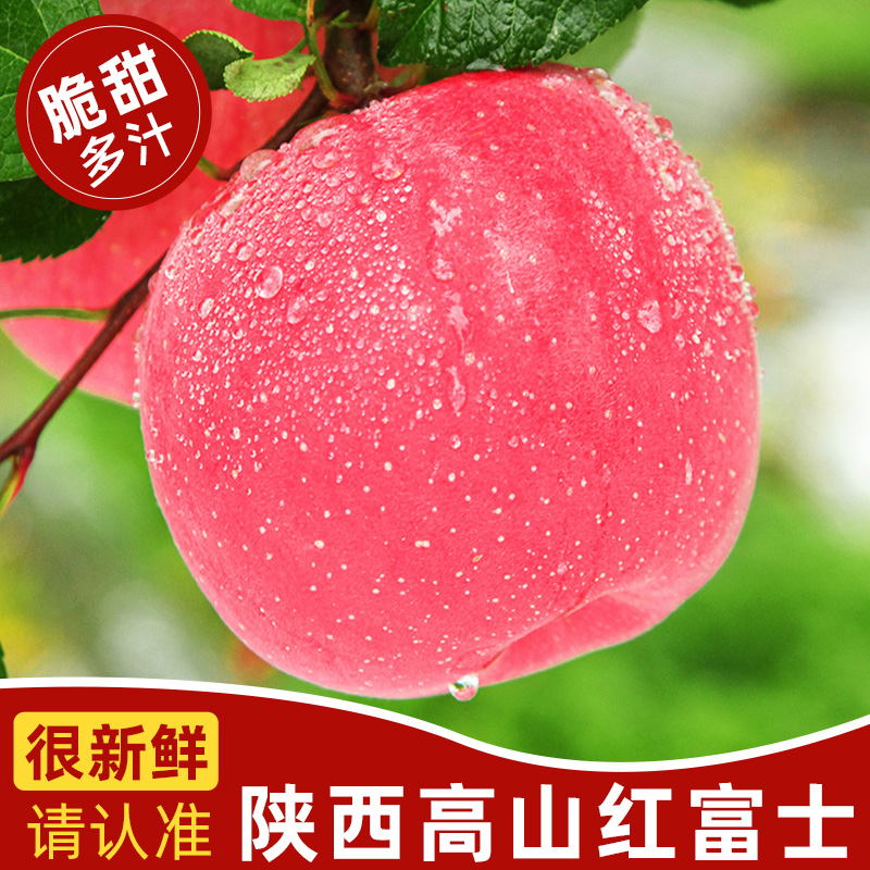 陕西高山红富士苹果水果新鲜当季整箱冰糖心一级脆甜平果10斤包邮