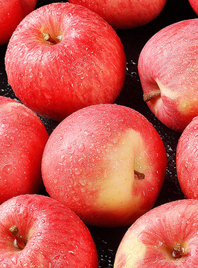 陕西脆甜红富士苹果整箱10斤中果包邮新鲜水果应季苹果同城现摘