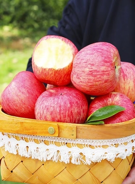 苹果9斤新鲜水果陕西红富士当季包邮整箱冰糖心脆甜大10
