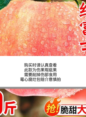 正宗陕西洛川苹果新鲜水果红富士脆甜整箱二级瑕疵冰糖心10斤包邮