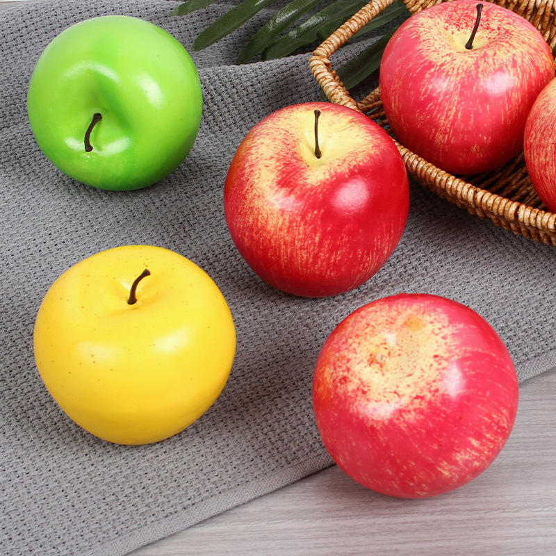 仿真苹果模型假店装饰摆件早教玩具道具水果泡沫青苹果